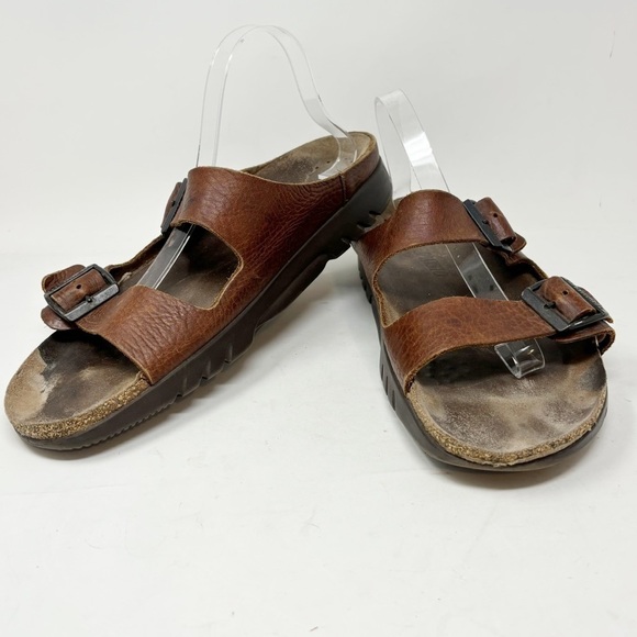 MEPHISTO Men’s Brown ZONDER Desert Buffalo Comfort Sandal Cork Footbed Size 12.5 - Picture 1 of 13